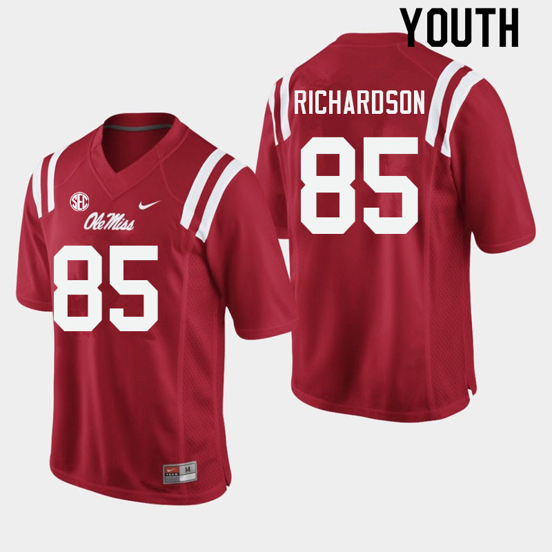 Jamar Richardson Ole Miss Rebels NCAA Youth Red #85 Stitched Limited College Football Jersey WHS7858VT
